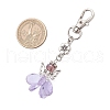 Angel Glass Pendant Decorations HJEW-MZ00261-02-3