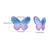 40Pcs 8 Colors Electroplate Transparent Acrylic Pendants PACR-CJ0001-16-2