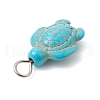 Dyed Synthetic Turquoise Pendants PALLOY-JF02924-02-5