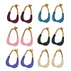 304 Stainless Steel Enamel Stud Earrings EJEW-S276-01G-2