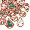 20Pcs 10 Styles Christmas Theme Wood Big Pendants WOOD-TA0001-92-2