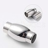 Oval Brass Magnetic Clasps with Glue-in Ends KK-F361-01-NR-1