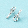 925 Sterling Silver Cup Pearl Peg Bails Pin Pendants STER-F053-01S-3