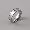 201 Stainless Steel Grooved Finger Ring Settings STAS-WH0027-27B-P-1