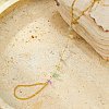 Gemstone Chip Link Chains for Women BJEW-G739-02G-3