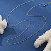 1MM 304 Stainless Steel Cable Chain Necklaces NJEW-T016-15P-2