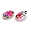 Two Tone Transparent Glass Pendants GLAA-F110-01B-4