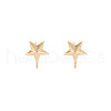 Brass Stud Earring Findings KK-S364-154-1