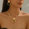 Vintage Iron Ring Necklaces & Earrings Set for Evening and Wedding Wear OW8801-3