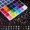   5800~6240Pcs 24 Colors Transparent Acrylic Beads TACR-PH0001-58-6