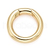Rack Plating Brass Spring Gate Rings X-KK-M229-48G-1