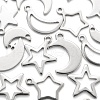 60Pcs 10 Style 304 Stainless Steel Pendants STAS-FS0001-14P-4