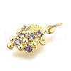 Brass Micro Pave Cubic Zirconia Pendants KK-F896-03C-G-2