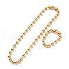 Vacuum Plating 304 Stainless Steel Ball Chain Necklace & Bracelet Set STAS-D181-01G-02D-1