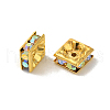 Brass Rhinestone Spacer Beads RSB074NF-02G-1