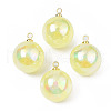 ABS Plastic Imitation Pearl Pendants PACR-T015-04B-1