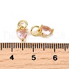 Brass Micro Pave Cubic Zirconia Charms KK-P192-08-G08-3