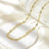 Brass Coffee Bean Chain Necklaces NJEW-A042-11G-4