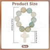 Natural Flower Amazonite Round Beads Pendant Decoration HJEW-OC00017-2