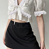Polyester Pleated Lace Ribbon OCOR-WH0091-77A-7