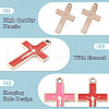 32Pcs 8 Colors CCB Plastic Pendants KY-TA0001-24-12