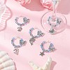 5Pcs Sea Animal Alloy Wine Glass Charms AJEW-JO00260-1