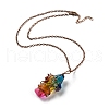 Quartz Crystal Pendant Necklaces NJEW-P287-01R-02-2