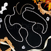 Resin Imitation Pearl Beaded Chain Tassel Shoulder Chains AJEW-WH0470-63-4