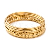 7Pcs PVD Vacuum Plating 304 Stainless Steel Ring Bangles Set for Women BJEW-A011-14B-G-1
