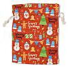 Christmas Theme Cloth Printed Storage Bags ABAG-F010-02C-03-1