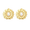 304 Stainless Steel Plastic Imitation Pearl Stud Earrings EJEW-U070-01G-4