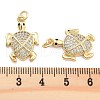 Brass Pave Clear Cubic Zirconia Pendants KK-U009-12M-G-3