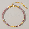 Bohemian Style Natural Pink Tourmaline Round Beaded Bracelets for Women CA1141-4-1