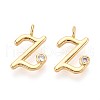 Brass Micro Pave Cubic Zirconia Charms KK-N263-97G-Z-1