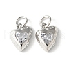 Brass Micro Pave Cubic Zirconia Pendants KK-U067-10P-04-1