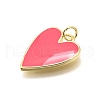 Brass Enamel Pendants KK-K401-14G-08-2