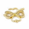 Brass Micro Pave Clear Cubic Zirconia Pendants KK-E068-VC021-3