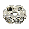 Brass Rhinestone Spacer Beads X-RB-A014-L8mm-01P-NF-1