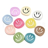 Opaque Resin Smiling Face Cabochons RESI-D003-05-1