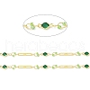 Real 18K Gold Plated Brass Oval & Flat Round Link Chains CHC-F844-10B-1