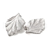 Leaf 304 Stainless Steel Stud Earrings for Women EJEW-L272-034P-03-2
