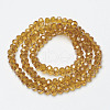 Electroplate Transparent Glass Beads Strands EGLA-A034-T6mm-H20-2