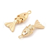 Brass Micro Pave Clear Cubic Zirconia Pendants X-KK-C080-02A-G-2