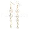 Glass Pearl Dangle Earrings EJEW-JE06463-02-3