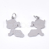 Non-Tarnish 201 Stainless Steel Pendants STAS-T046-JA356-1-2