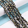 Handmade Millefiori Glass Flat Round Bead Strands X-LK-P011-20-2