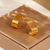 Stylish Stainless Steel Multi-layer C-shaped Stud Earrings RT9970-4