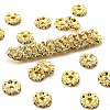 Brass Grade A Crystal Rhinestone Spacer Beads RB-A006-10MM-G-1