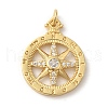 Rack Plating Brass Micro Pave Cubic Zirconia Pendants KK-A190-11G-1