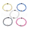 5Pcs Frosted Synthetic Round Moonstone Beads Stretch Bracelets for Men Women BJEW-JB11644-2